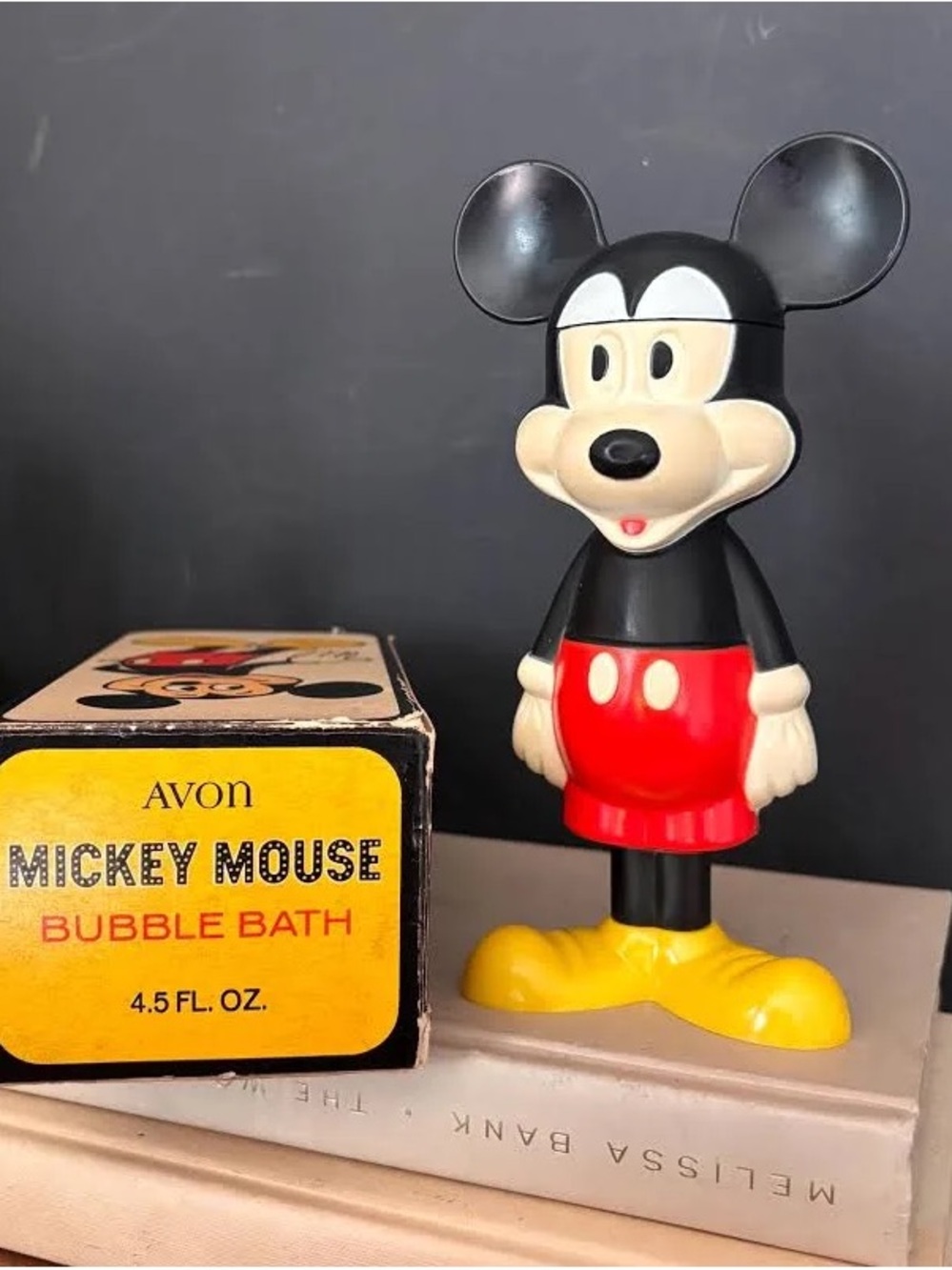 Avon Mickey Mouse Bubble Bath Bottle - Black, Red, Yellow